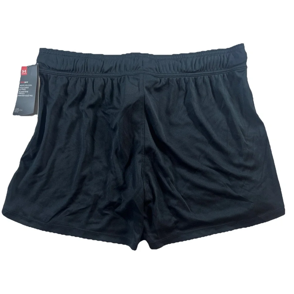 Under‎ Armour HeatGear Athletic Shorts Women's Black/White New with Tags L